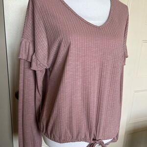 Olivia Sky Dusty Pink Long Sleeve Top